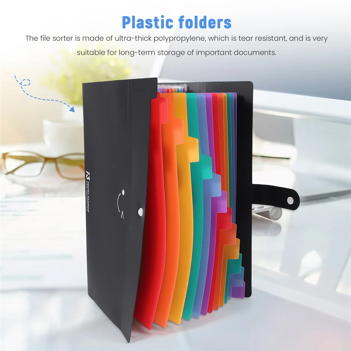 Expanding File Folders Letter Size 7 Pockets Accordion Document Organizer A4 Plastic File Folder Document Organizer