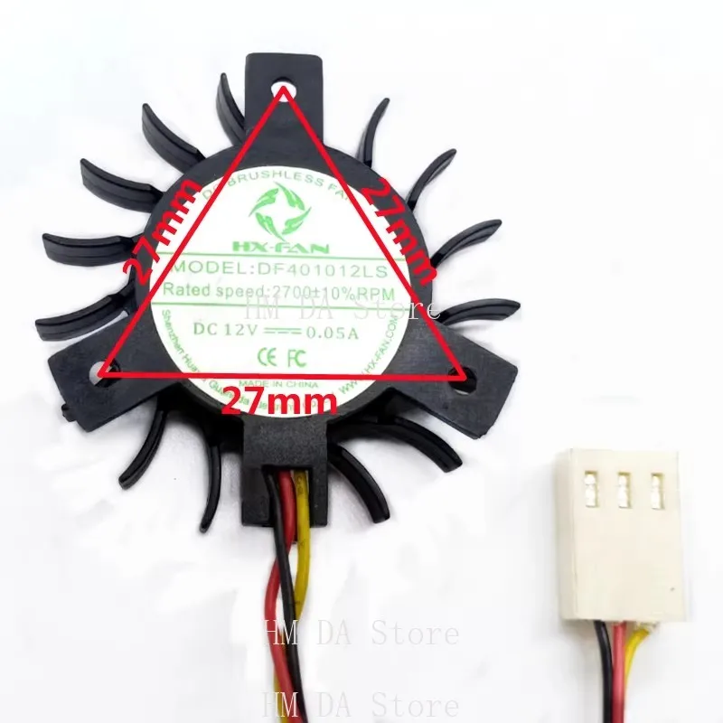 New Fan for DF401012LS 12V 0.05A Cooling Fan Hole Distance 27MM Diameter 36MM