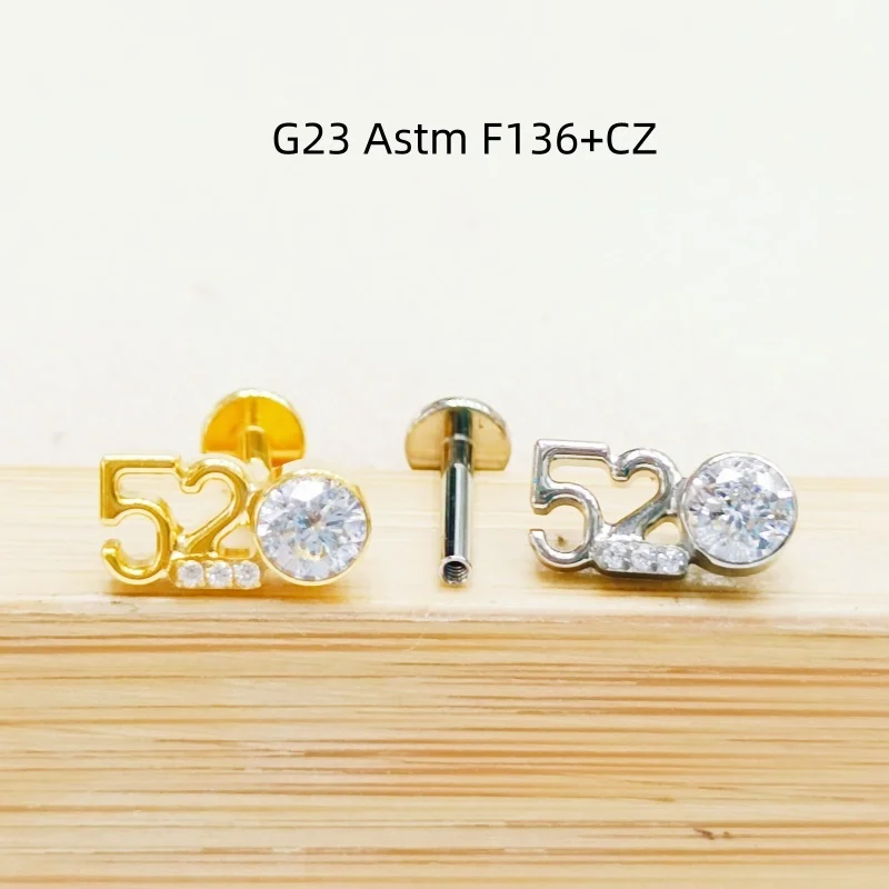Lot10pcs G23 Titanium ASTM F136 NEW CZ Gem Flowers Lip Labret Bar Ear Helix Tragus Rook Barbells Stud Piercing Jewelry Shine New