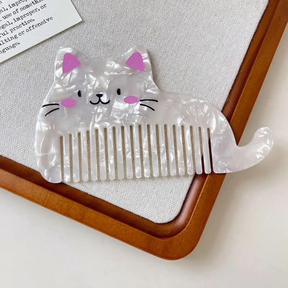 

Cat Shaped Acetate Comb Lovely Hair Styling Tool Makeup Comb Hair Accessories Wide Toothed Hairdressing Comb Barber Shop Salon