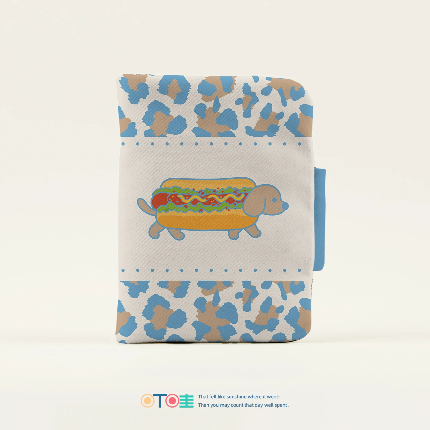 travel-passport-holder-wallet-integrated-document-storage-bag-sausage-dog-card-holder-creative-hot-dog-pattern-leather-goods