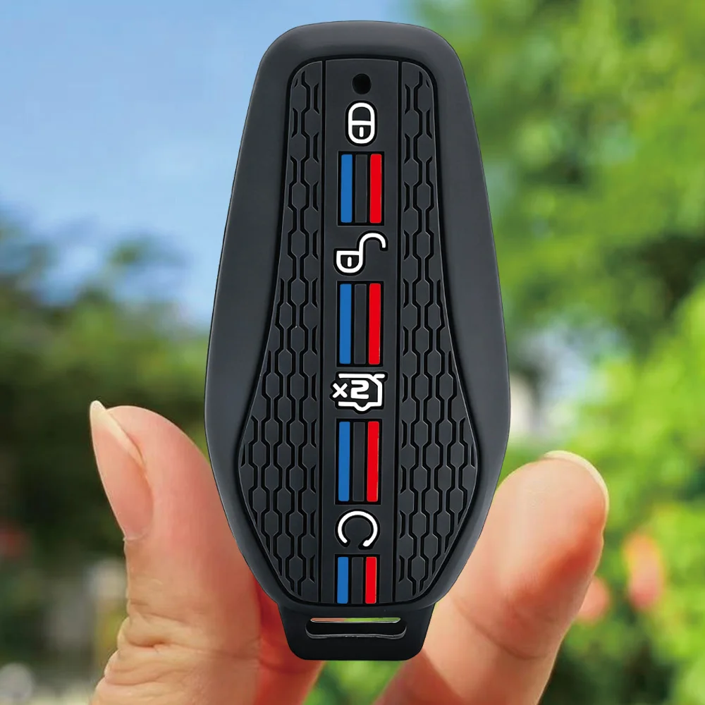 New 4 Buttons New Style Silicone Car Key Cover Case Shell Keyring For BYD Song PRO Han EV Max Tang DM Qin PLUS Yuan Dolphin E2