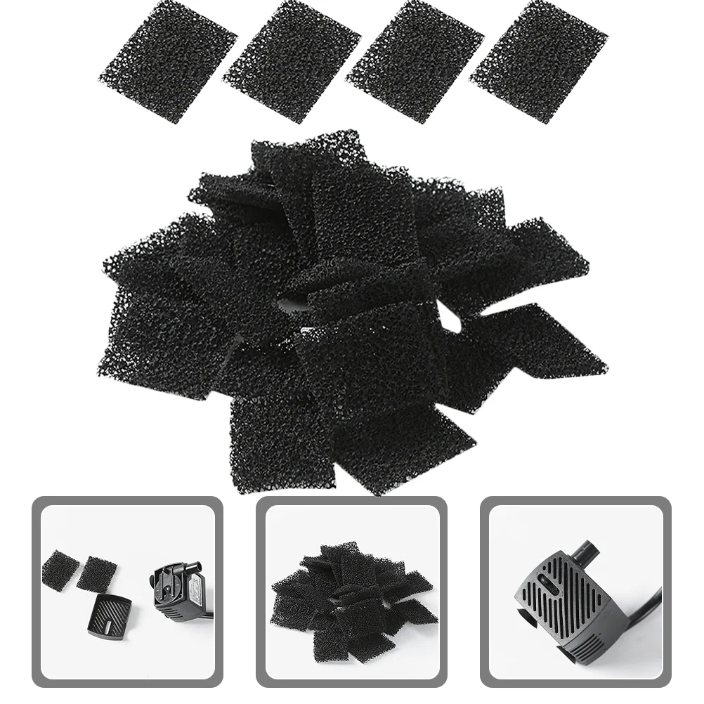 60 Pcs Water Pump Filter Cotton Sponge Kit Replacements Pack Drinking Filtering Mat Fountains Sponges Watering for