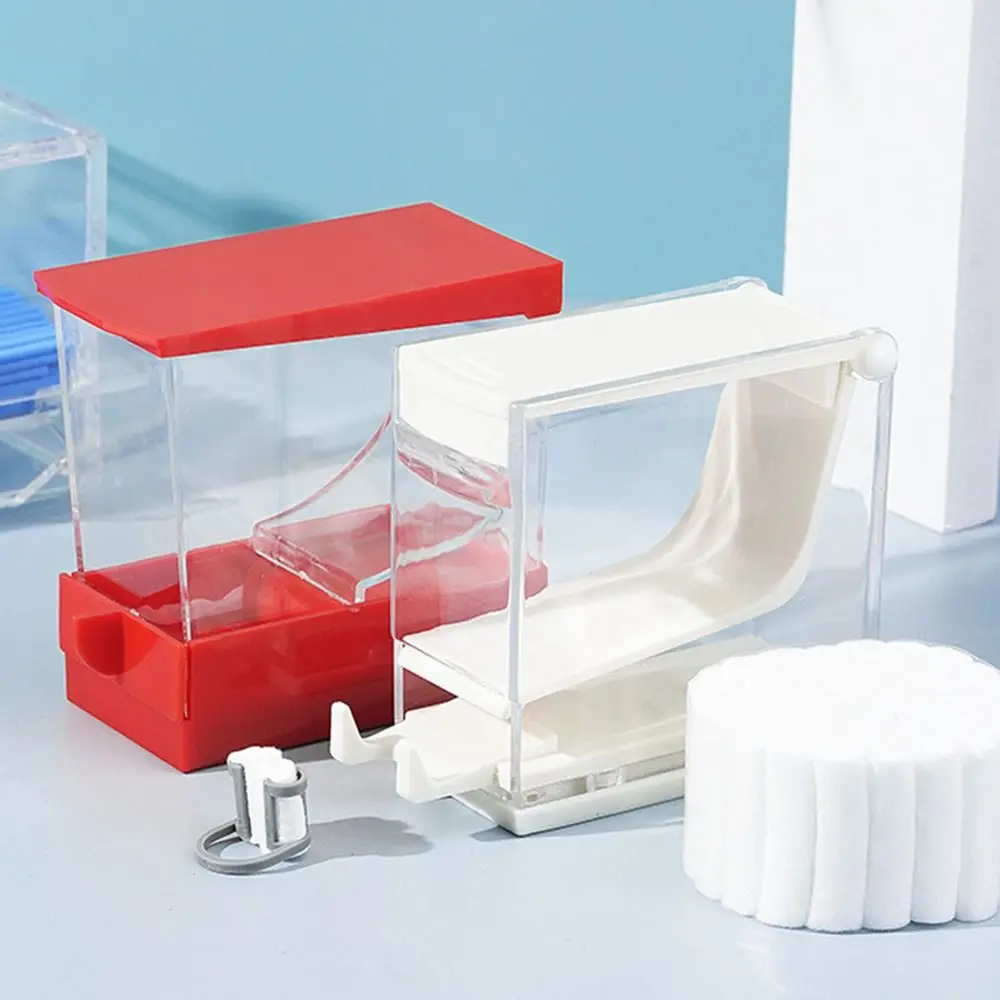 Press Type Cotton Roll Storage Box Dustproof Hygienic Cotton Roll Dispenser Large Capacity Transparent