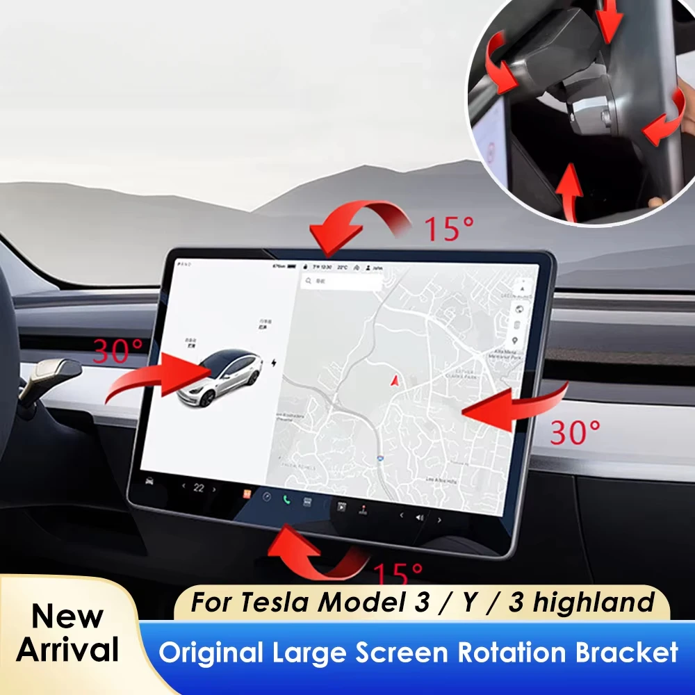 

VASTZ Central Control Screen Display Rotation Bracket GPS Navigation Holder Swivel Mount For Tesla Model 3 Highland 2024