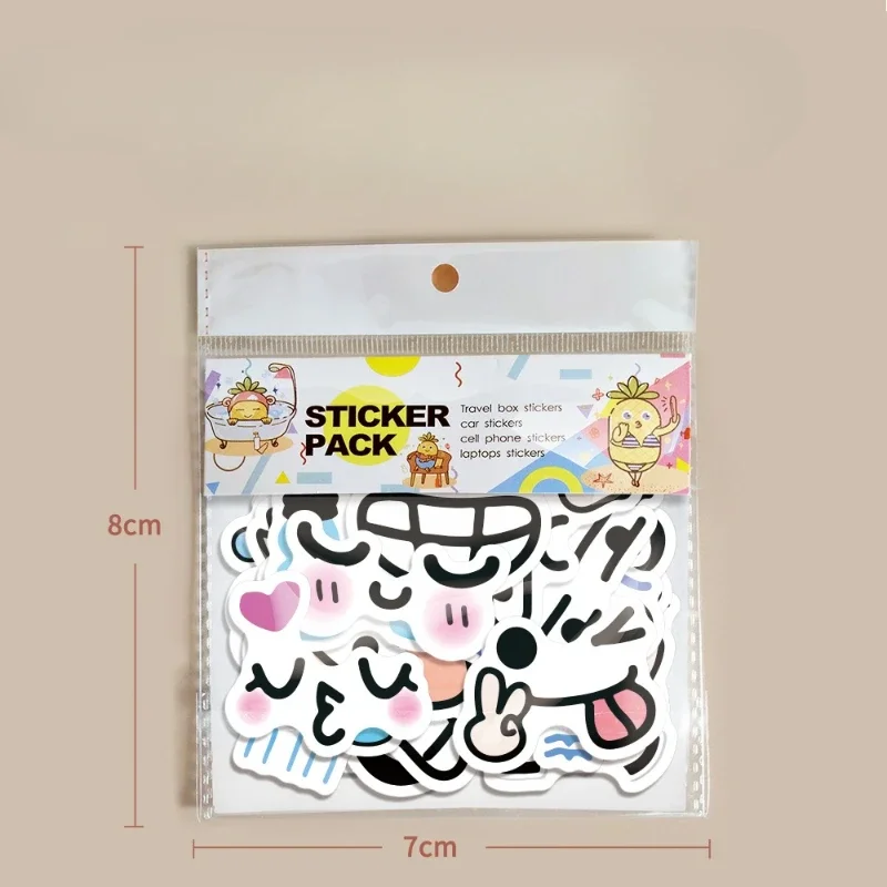 40/20/10PCS Cute Expression Pack Stickers Cartoon Mobile Tablet Skateboard Journal Material Mini Graffiti Hand Journal Stickers