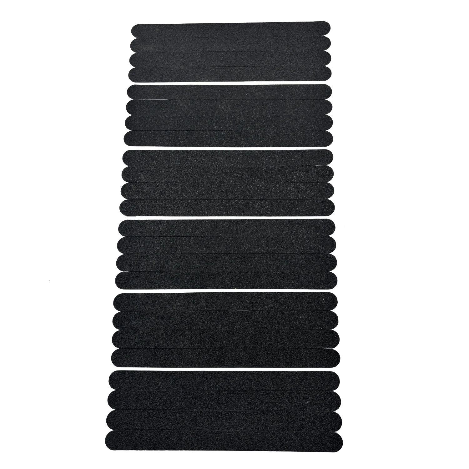 24 Pieces of Black Anti-Slip Tape, 2cm X 25cm, Bathroom Anti-Slip Tape, No Cutting Required, Self-Adhesive, Suitable for Indoor/Outdoor Stairs, Bathtubs, Boats, Swimming Pools, Stair Steps, Safety Anti-Slip Tape