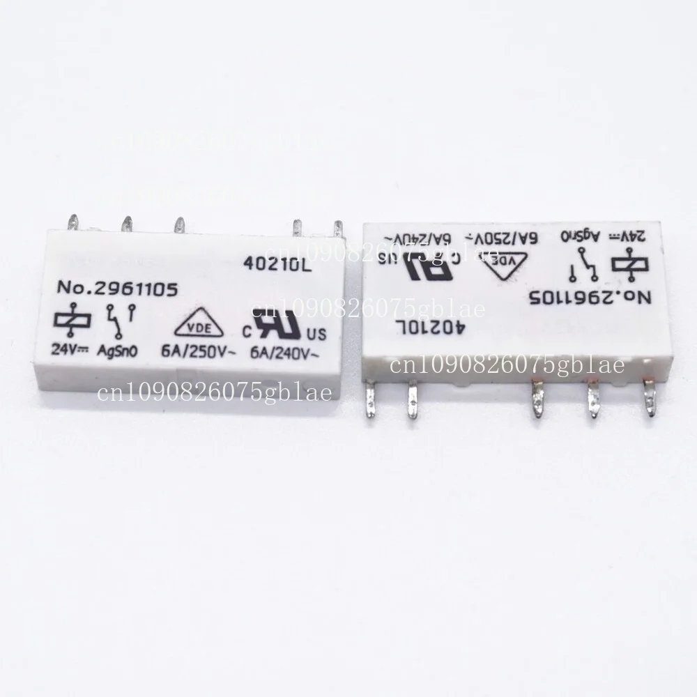 10Pcs NO.2961105 for Phoenix Contact Power Relay 6A 250VAC 24VDC 5 Pins