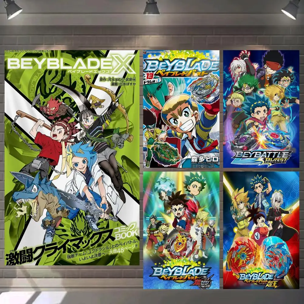 Anime B-Beyblade Burst Tapestry Microfiber Background Art Decor For Bedroom Living Room Bar Garden Outdoor Festival Wall Deco