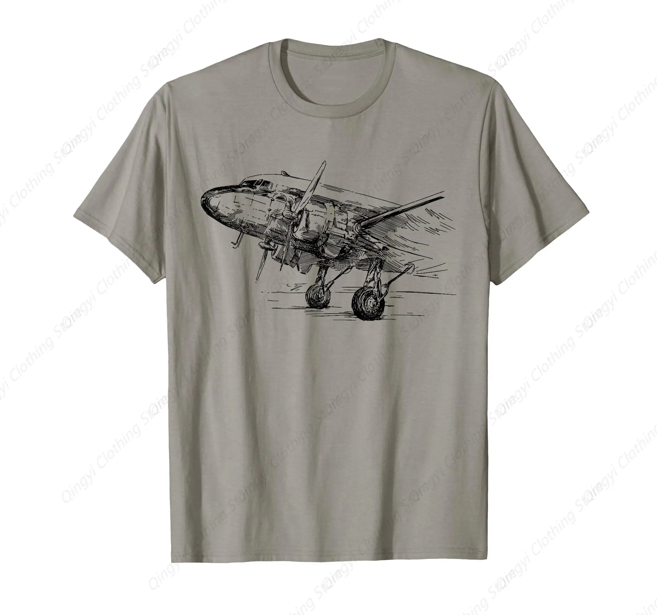 

Vintage Airplane for Men Husband Dad Grandfather T-Shirt