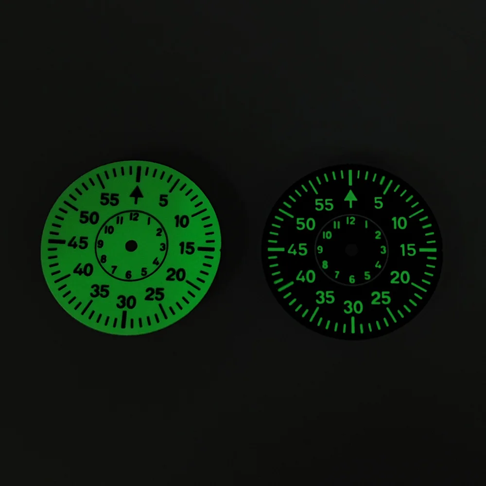 29mm Watch Dial Green Luminous Fit NH35 NH36 ETA 2836 2824 Mingzhu DG2813 3804 Miyota 8205 8215 821A Seagull 1612 Movement