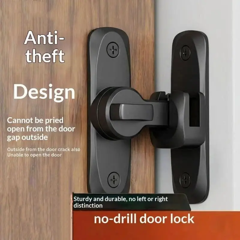90 180 Degree Flip Door Lock Home Security Sliding Door Latch Aluminum Alloy Anti Theft Small Gate Latches Household Hardware