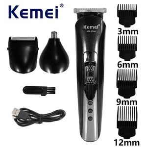 Kemei KM-1506 3 in 1 Electric Shaver USB Charging Hair trimmer Electric Rechargeable Nose Professional Shaving Machine
