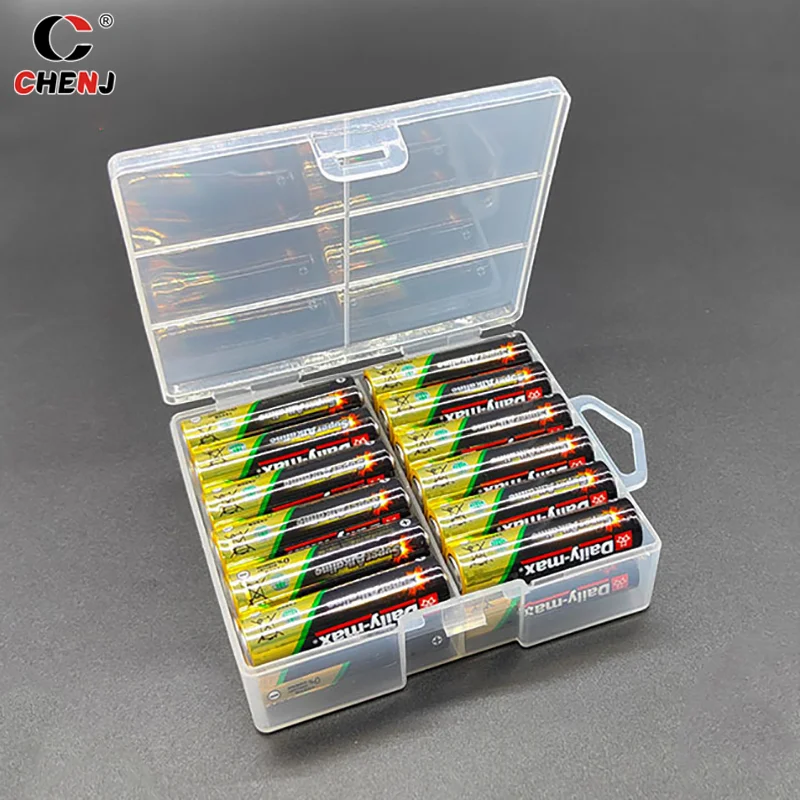 1pc Transparent Battery Storage Box For 18650 Batteries Plastic Organizer With Hardware Accessories And Clear Divider With Cover