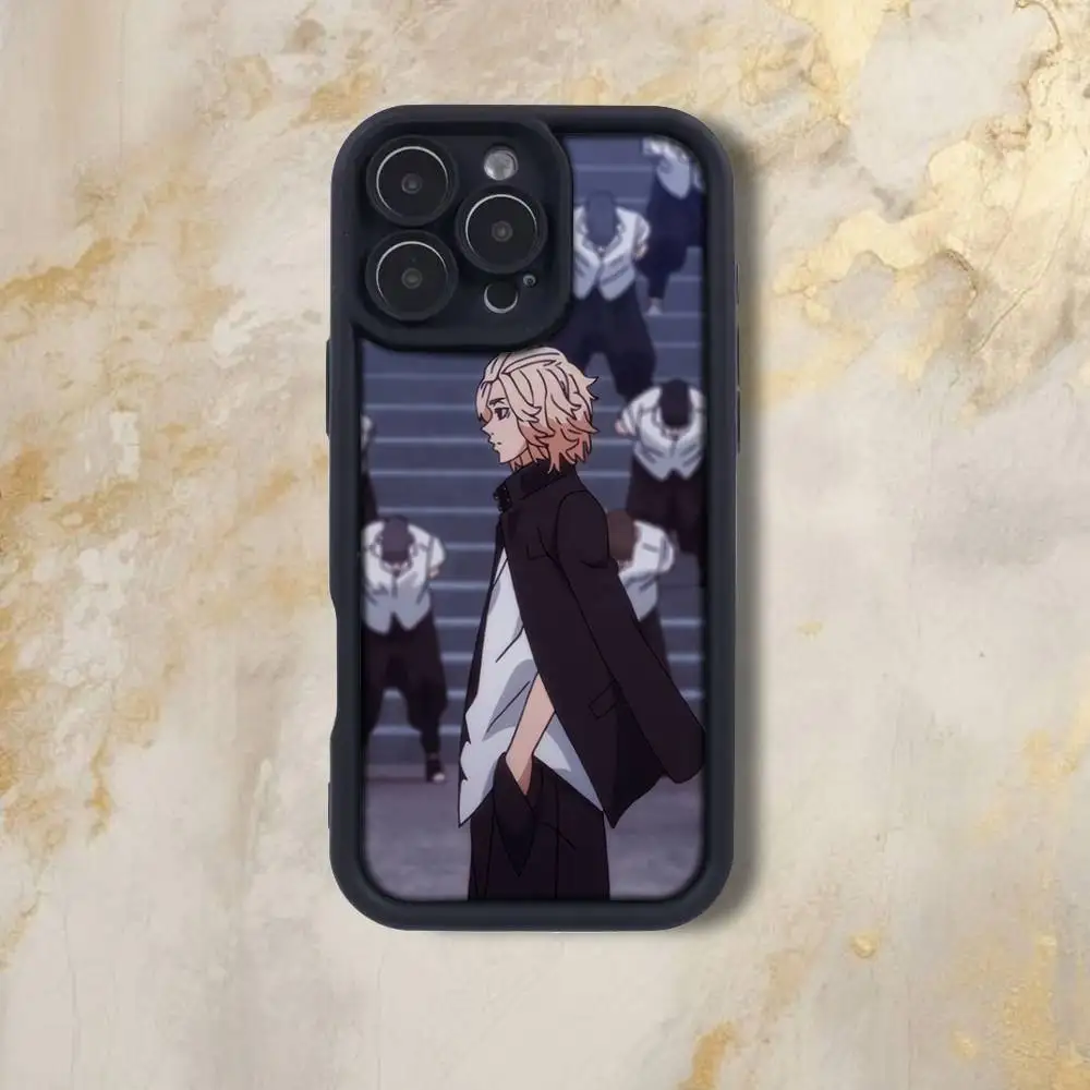 Coque de téléphone Tokyo r-vengeance Anime pour iPhone 17,16,15,14,13,12,Pro,Max,Plus,E,SE4,Air, émeri noir, couverture complète en TPU