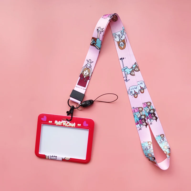 Hebamme Ausweishalter Lanyard Krankenhaus Arzt Umhängeband Kreditkartenetui Krankenschwester Kartenhalter Anmeldeinformationen Yoyo Einziehbarer Clip – Detail 13