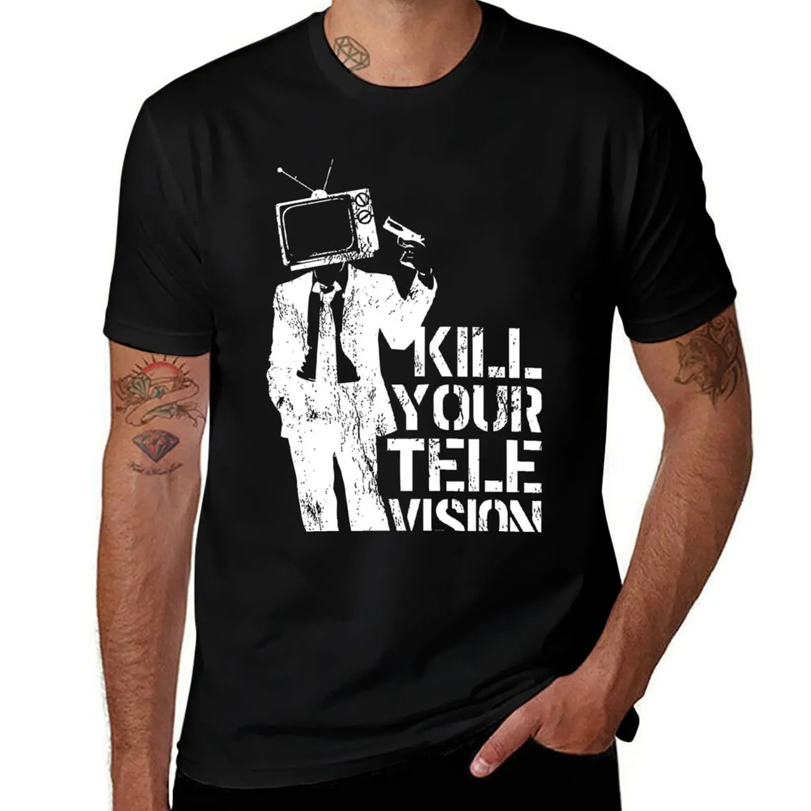 

kill your television T-Shirt anime tshirt vintage anime shirt baggy shirts Men's t-shirts