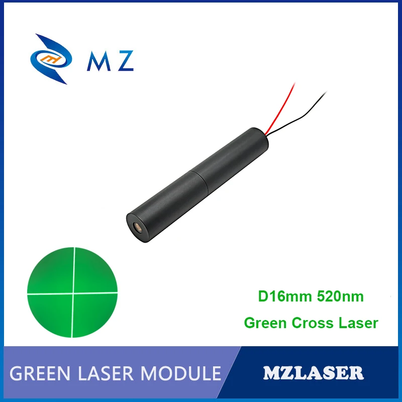 

Hot Selling Green Line Laser Diode Module D16mm 520nm 10mw 20mw 30mw 50mw Single-Mode Glass Lens Industrial Grade Laser