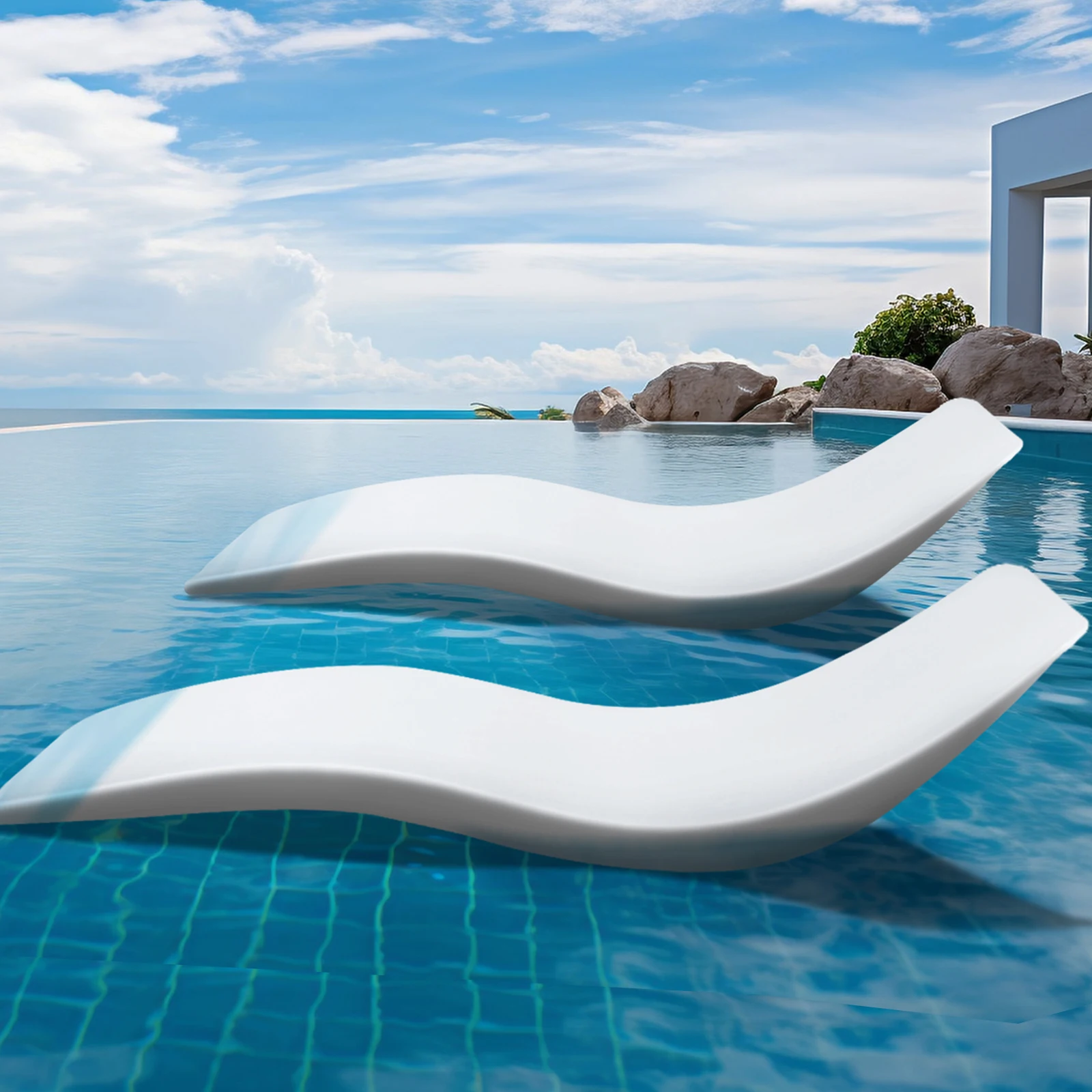 Outdoor Chaise Lounges All Pool Types - Up To 9\