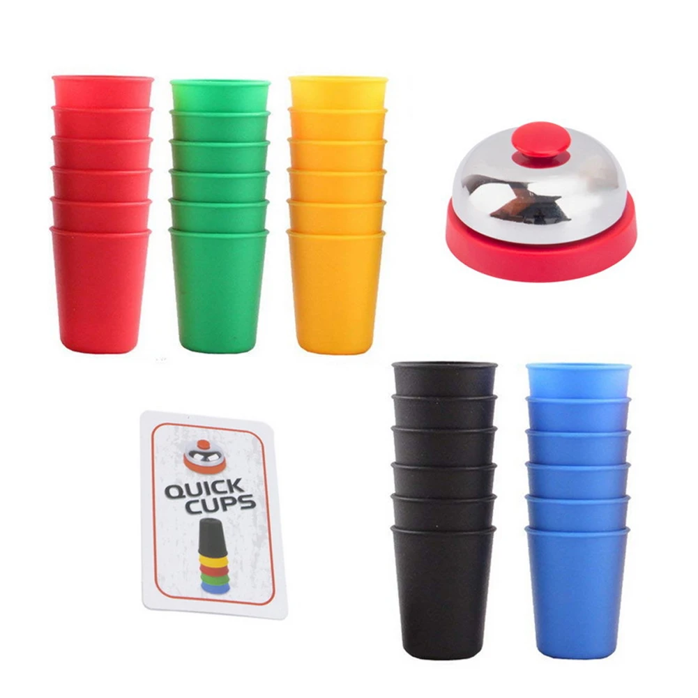 Sports Stacking Cups Plastic Card Games Family Parent Child Outdoor Indoor Speed Challenge Training Party Desktop Funny Toys