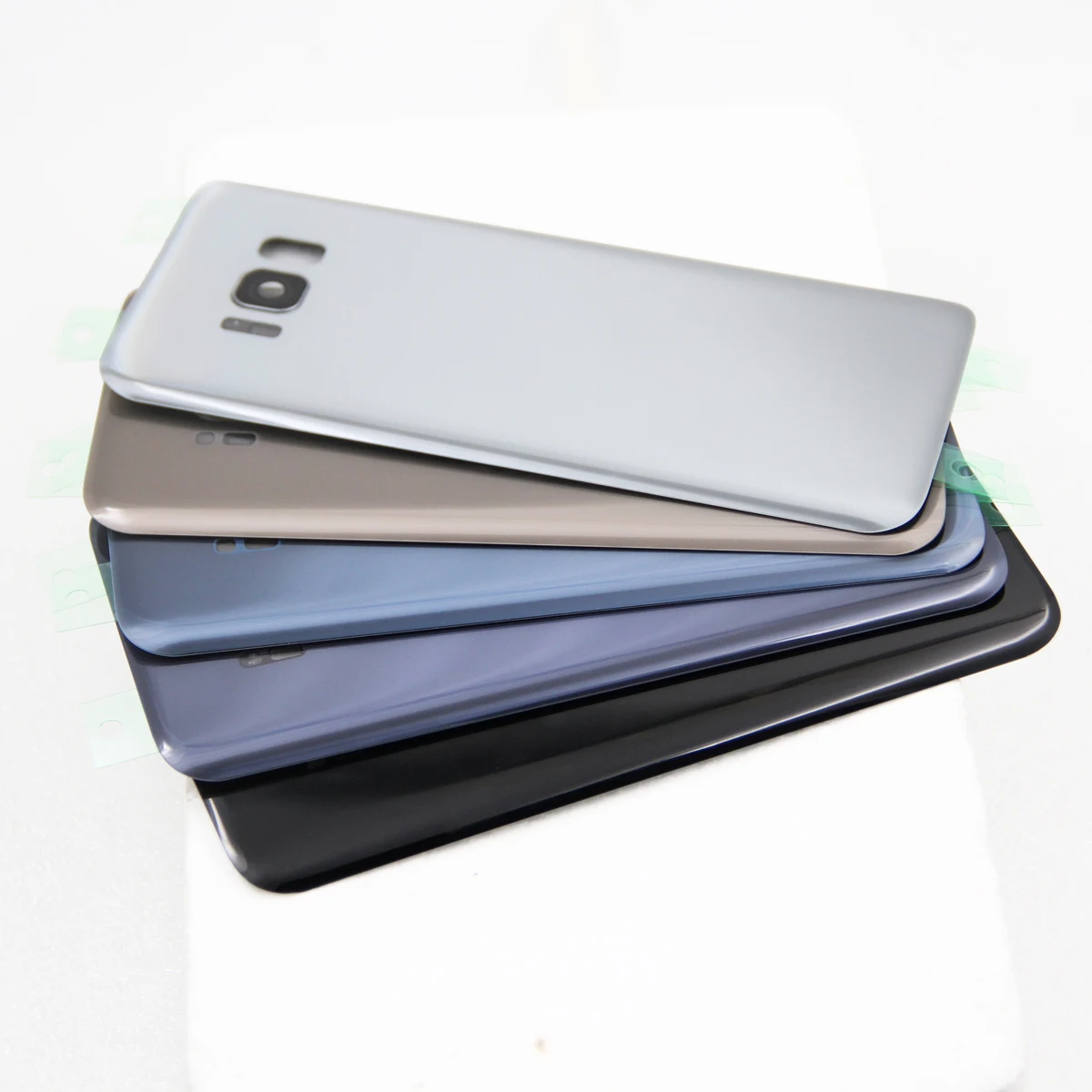 For Samsung S8 Plus G955 Battery Back Cover Glass Panel Rear Door Housing Case Camera Lens Replace