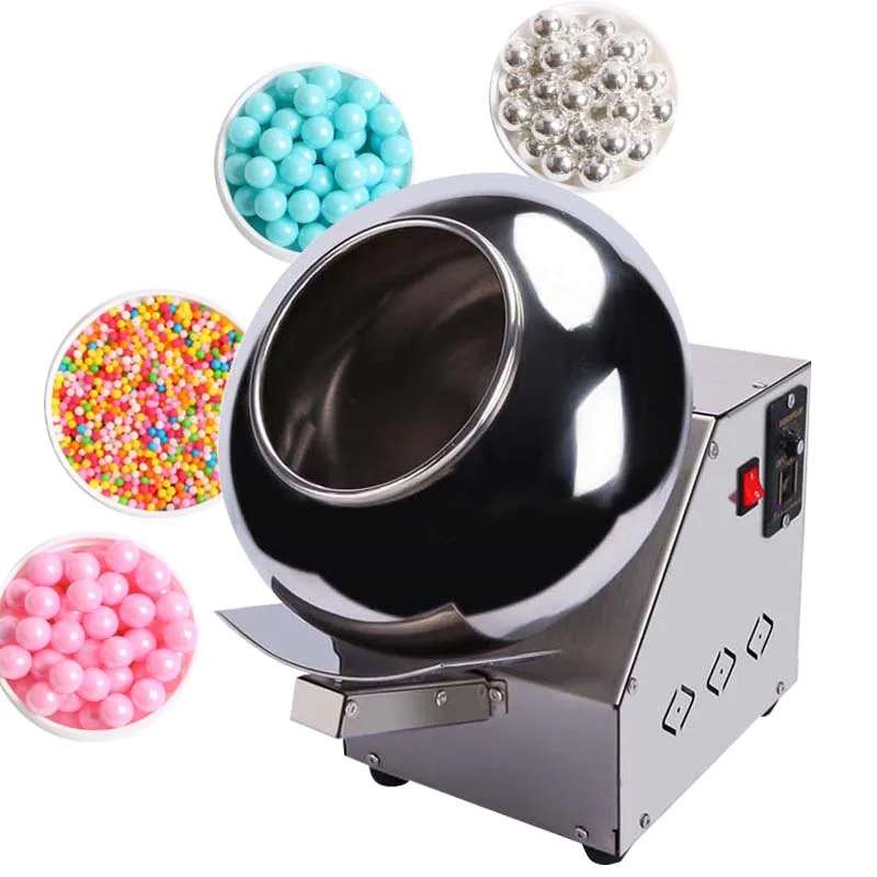 Electric 110/220V Peanut Sugar Coating Machine Stainless Steel Chocolate Coater Rounding Pills Film Coating Polishing Machine