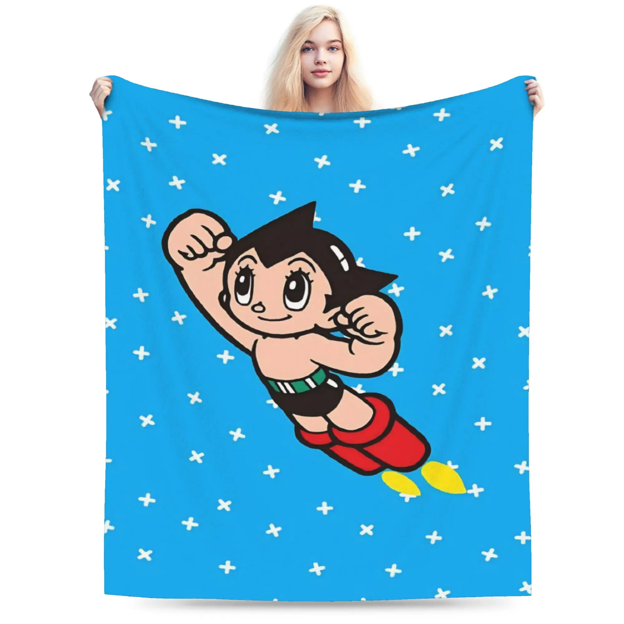 Astroboy Astro Boy Merch Blankets Soft Flannel  Throw Blanket Cozy Quilt