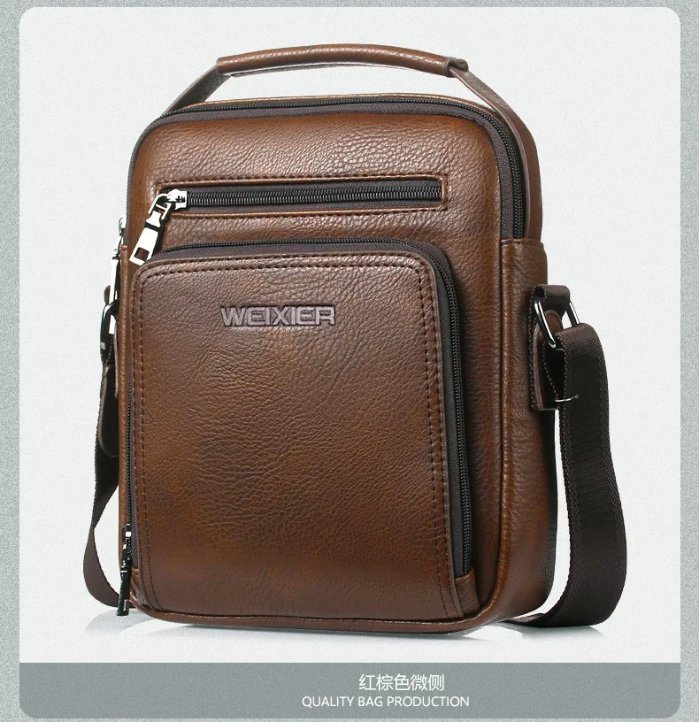 Weixier Men's Shoulder Crossbody Bag Casual Handbag Business Waterproof with Handle Bolsa De Hombre Мужская Сумка Sacs Hommes 가방