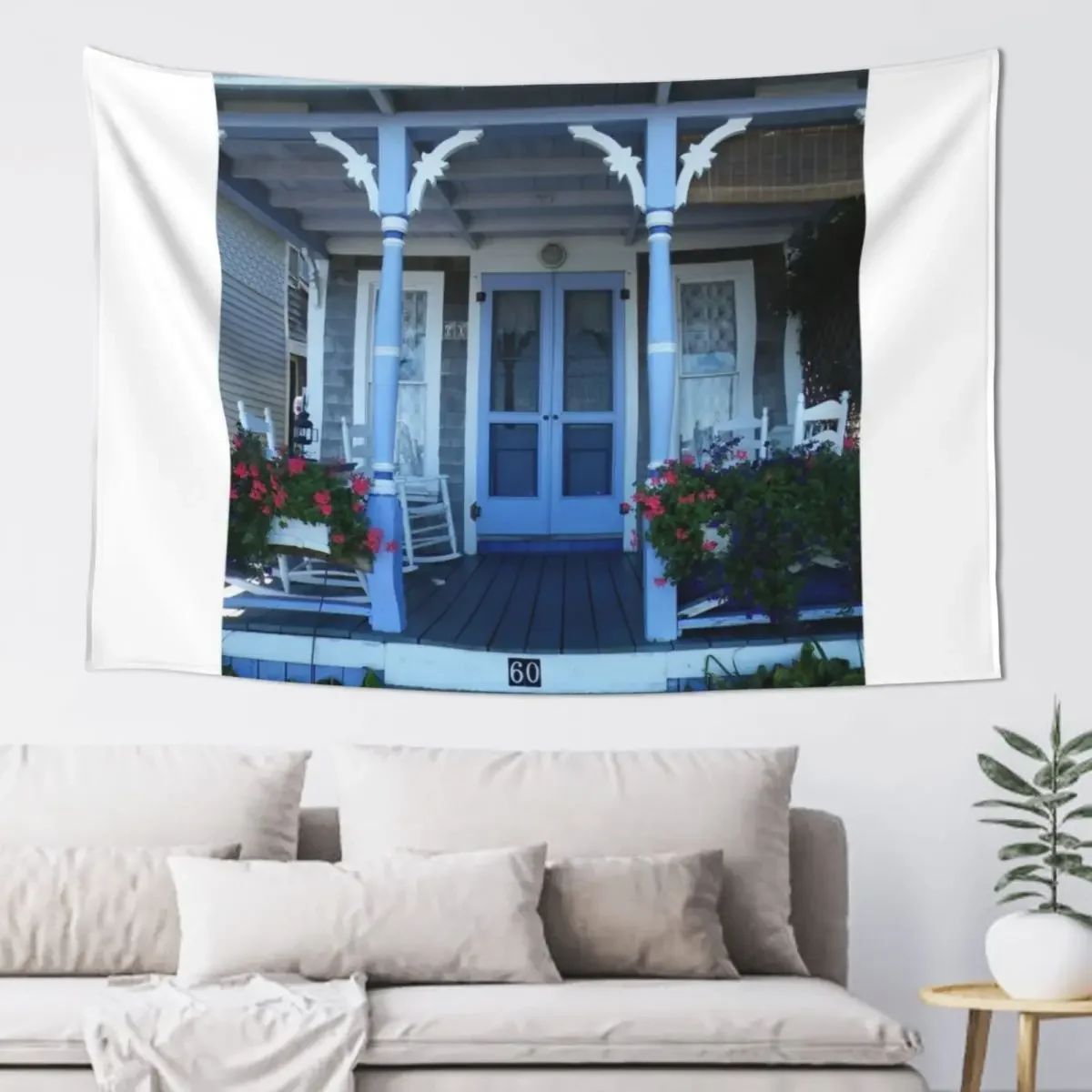 

On the Porch of a Gingerbread House Tapestry On The Wall Decor Home Decorations For Room Tapestry