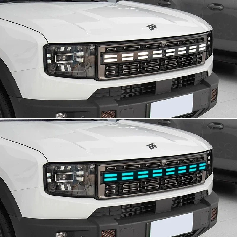 For JETOUR Shanhai T1 Modified Daytime Running Light Film Blue Light Color Changing Film Middle Net Luminous Letter Label Film