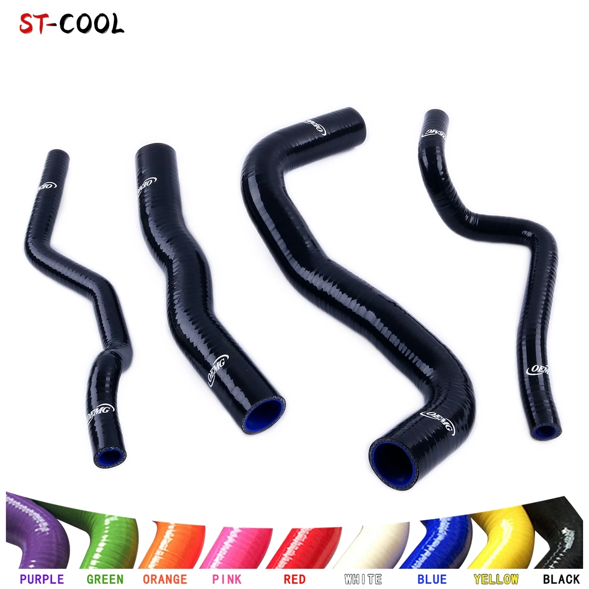 For 1994-2001 Mitsubishi FTO 2.0 DE3A 6A12 Automatic Transmission 1995 1996 1997 1998 Radiator Silicone Hoses Kit 4Pcs 10 Colors