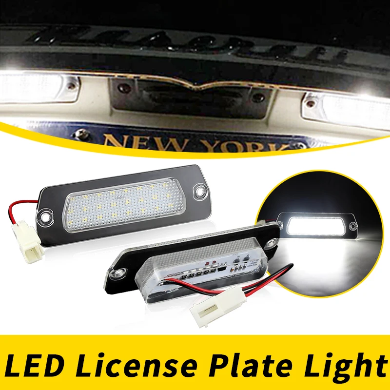 2X Canbus For Maserati Coupe 4200 4200 GT GranTurismo GranCabrio LED License Plate Lights Canbus Rear Tag Lamps Auto Accessories