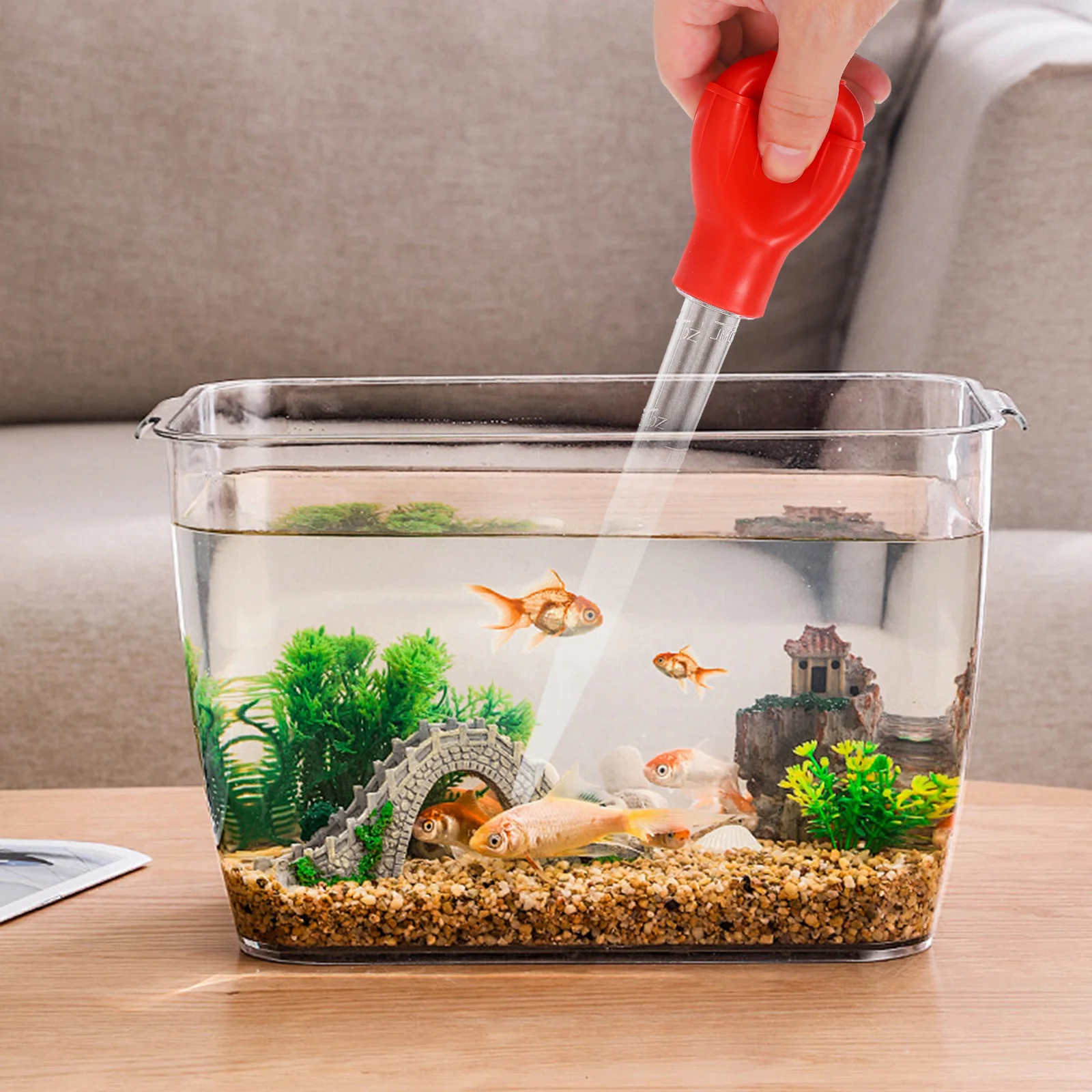 

Mini Manual Aquarium Pipette Dropper Fish Tank Cleaner Water Changer Gravel Cleaning Siphon Pump Waste Remover