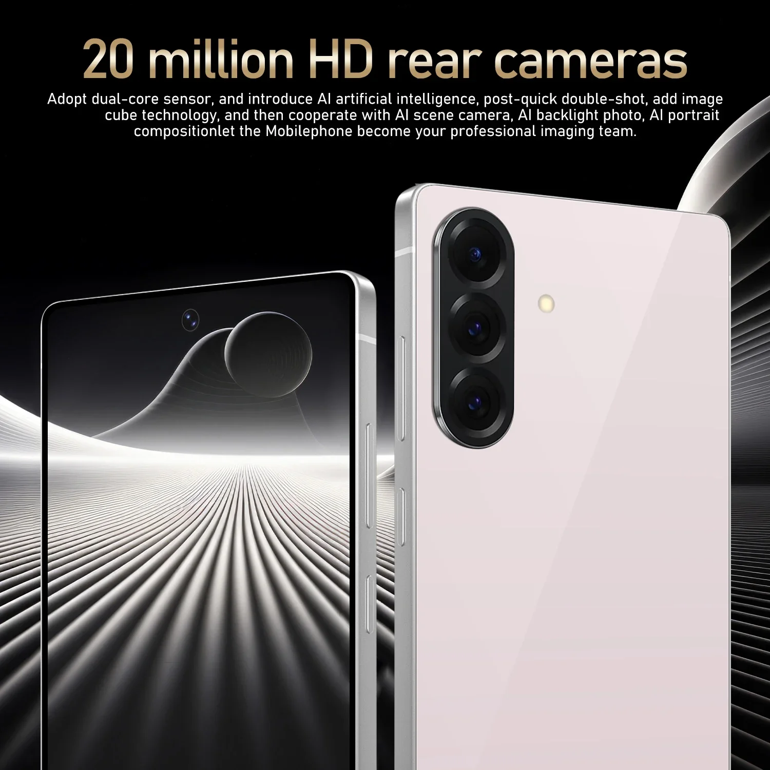 Global Version A56 Pro Smartphone Android,6.8 inch,12GB RAM,512GB ROM,Dual SIM,Mobile phone,Google Play Store,8+20MP,6800mAh