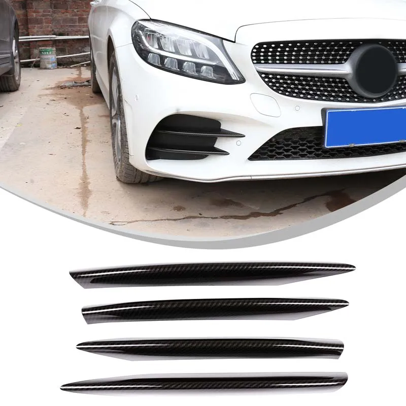 

Полоски воздухозаборника, накладка на передний бампер, автомобильные аксессуары для Mercedes Benz C Class W205 C180L C260 C300 2019-2021