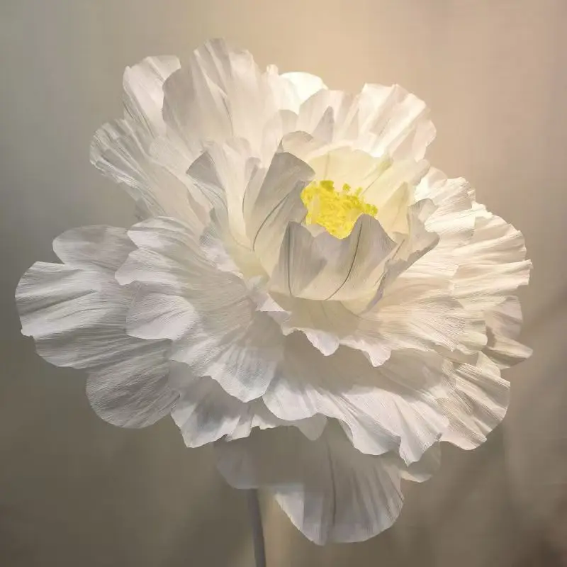 Künstliche Riesen Krepp Papier Pfingstrose Rose Blume Kopf Hause Hochzeit Decor Geburtstag Party Hintergrund Wand Dekoration Handgemachte DIY – Detail 6