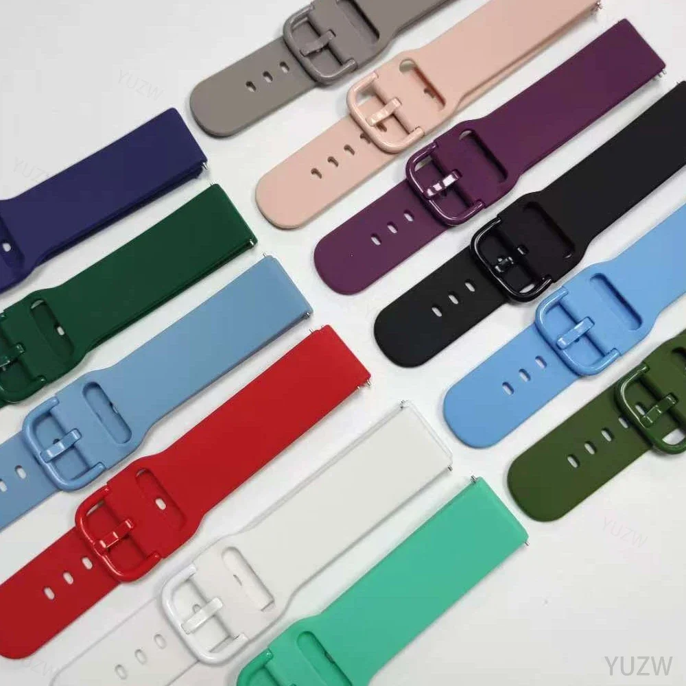 Haylou Solar 5/Ultra/Lite、Watch 4、4S、2 Pro (LS02 Pro)/S6、R8、S8/RS4 Plus対応 20/22mm シリコン製腕時計バンド/リストストラップ