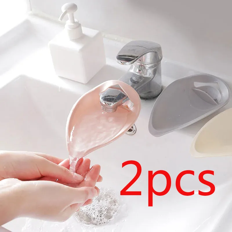 2 Pcs Faucet Extender Water Saving Help Children Hand Washing Equipment Bathroom Kitchen Accessories Sink Faucet Extension