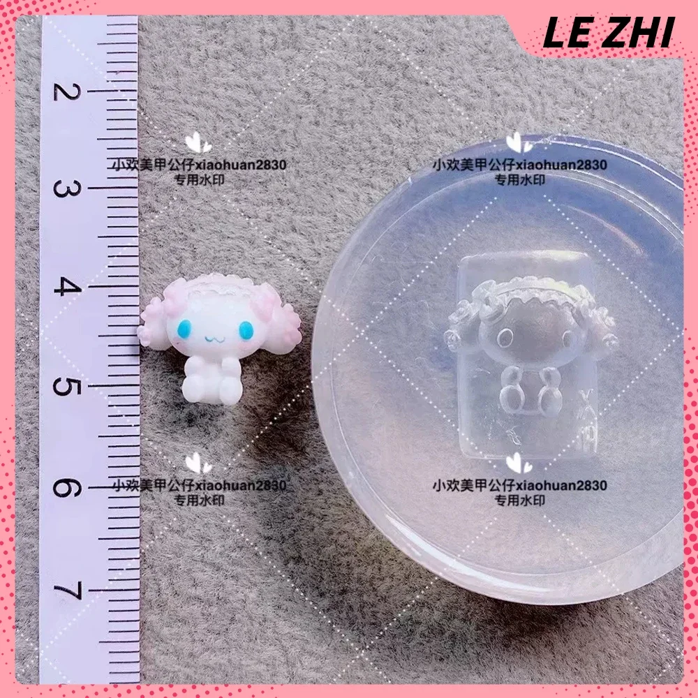 Pure Handmade Cartoon Nail Accessories Resin Mold Hello Kitty Cinnamoroll Mymelody 3D Stereo Manicure Resin Molding Casting Mold