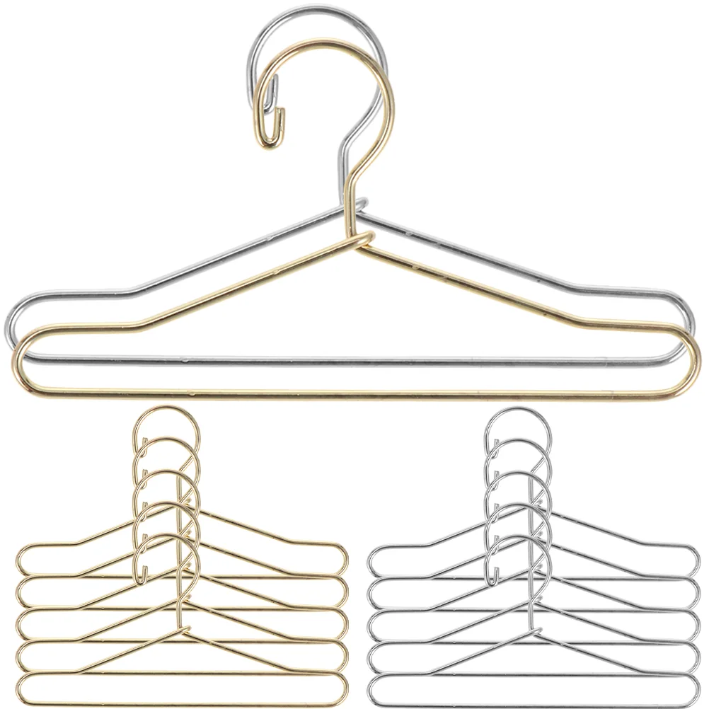 20 Pcs Clothing Mini Hanger Hangers American Dress Metal Miniature Clothes