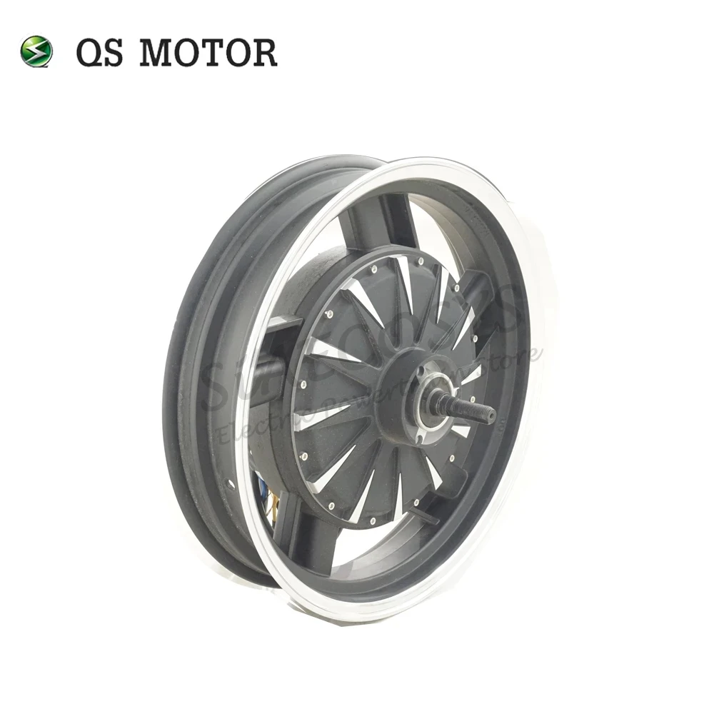 QS Motor 17*3.5inch 3kW 260 40H V1.4 big slot BLDC Electric Scooter Motorcycle in wheel hub motor New update