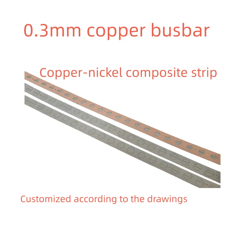 0.3mm Thick Copper-Nickel Composite Strip Battery Connection Piece Freely Cut for Use Cell Length 21.4mm by 800mm 20pcs D