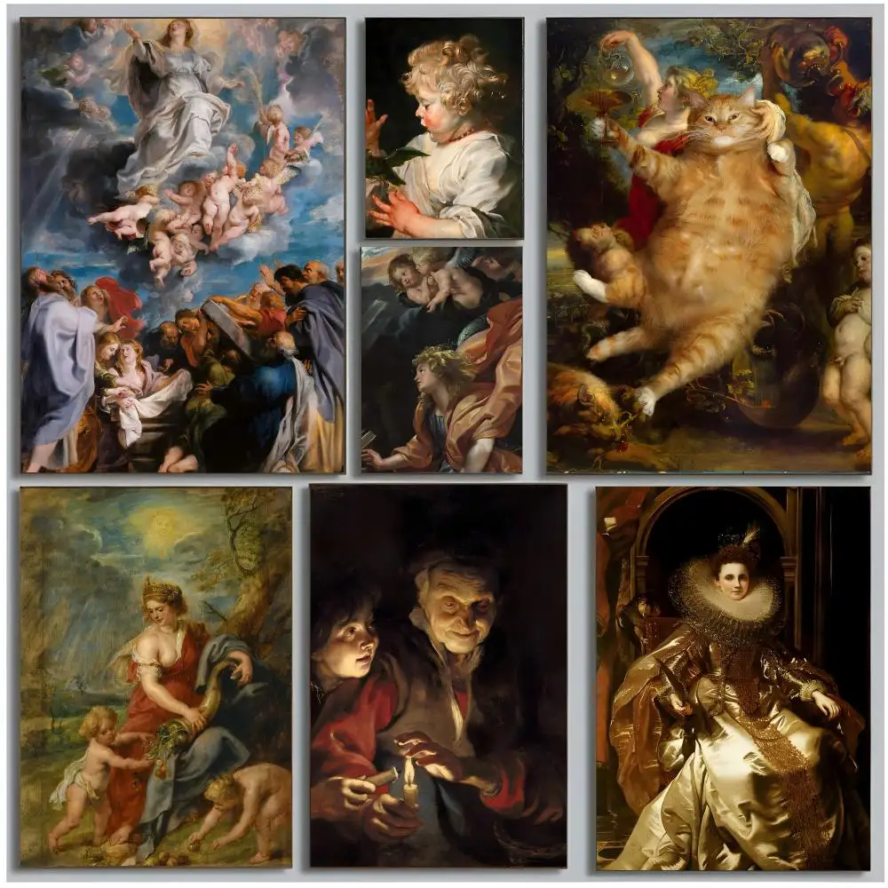 painter baroque art P-Peter Paul Rubens Poster Modern Wall Art Bedroom Living Room Print Unframed
