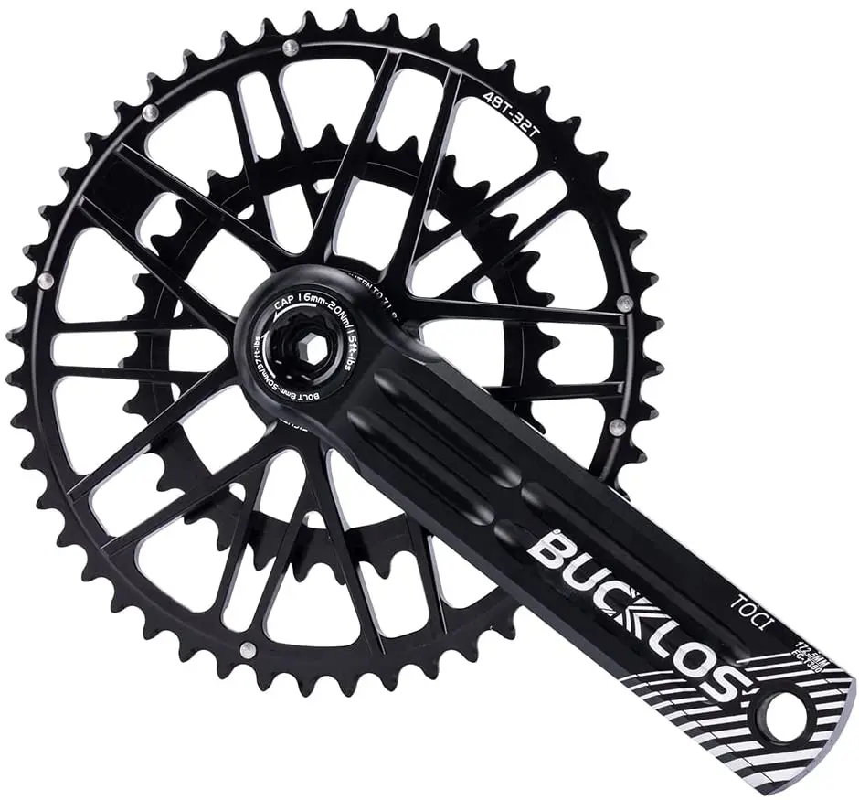 BUCKLOS Road Bike Crankset 48T 32T Chainrings 170mm 172.5mm Crank Direct Mount Crank Arm 8-11 Speed Bike Chaniwheel