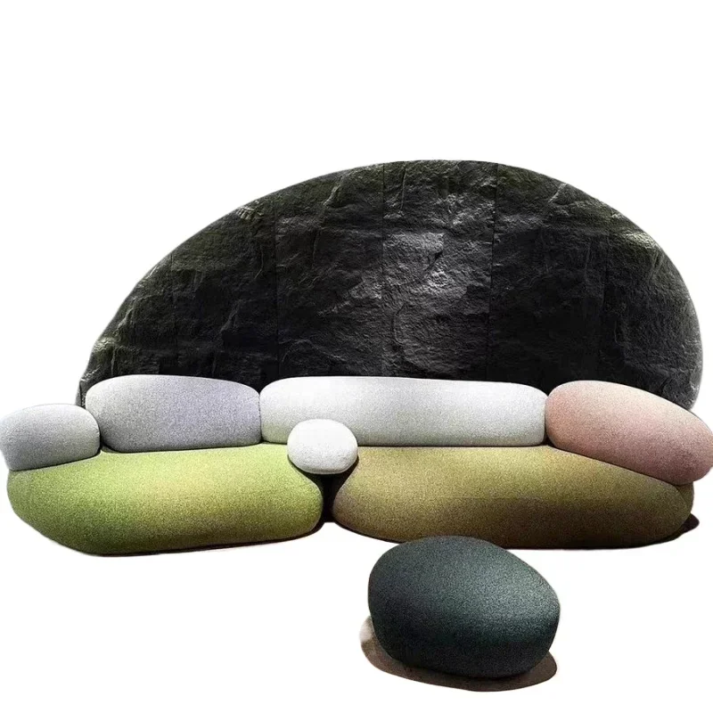 Sofa Light Luxury Fabric Sofa Cream Wind Villa Living Room Simple Sofa