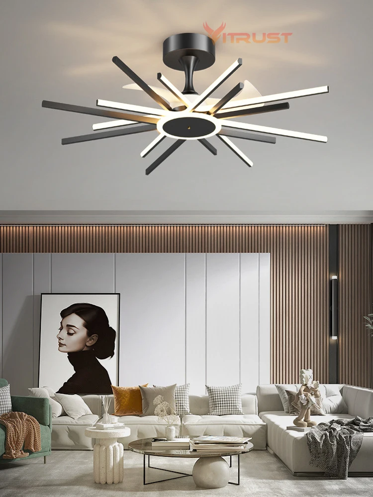 Nordic Ceiling Fan Home Decorative Ceiling Fan Light DC Motor Modern Ceiling Fan Lamp Remote Control Support 110-240V