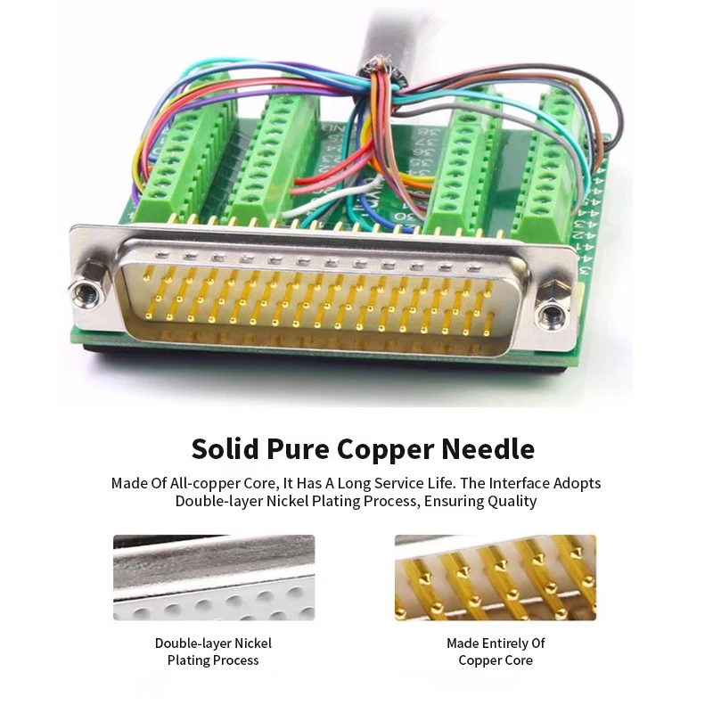 HDB50 Connector Solder-free Male Female Terminal 50-pin Adapter Board Servo Connector 50-core Double-shielded Extension Cable view 2