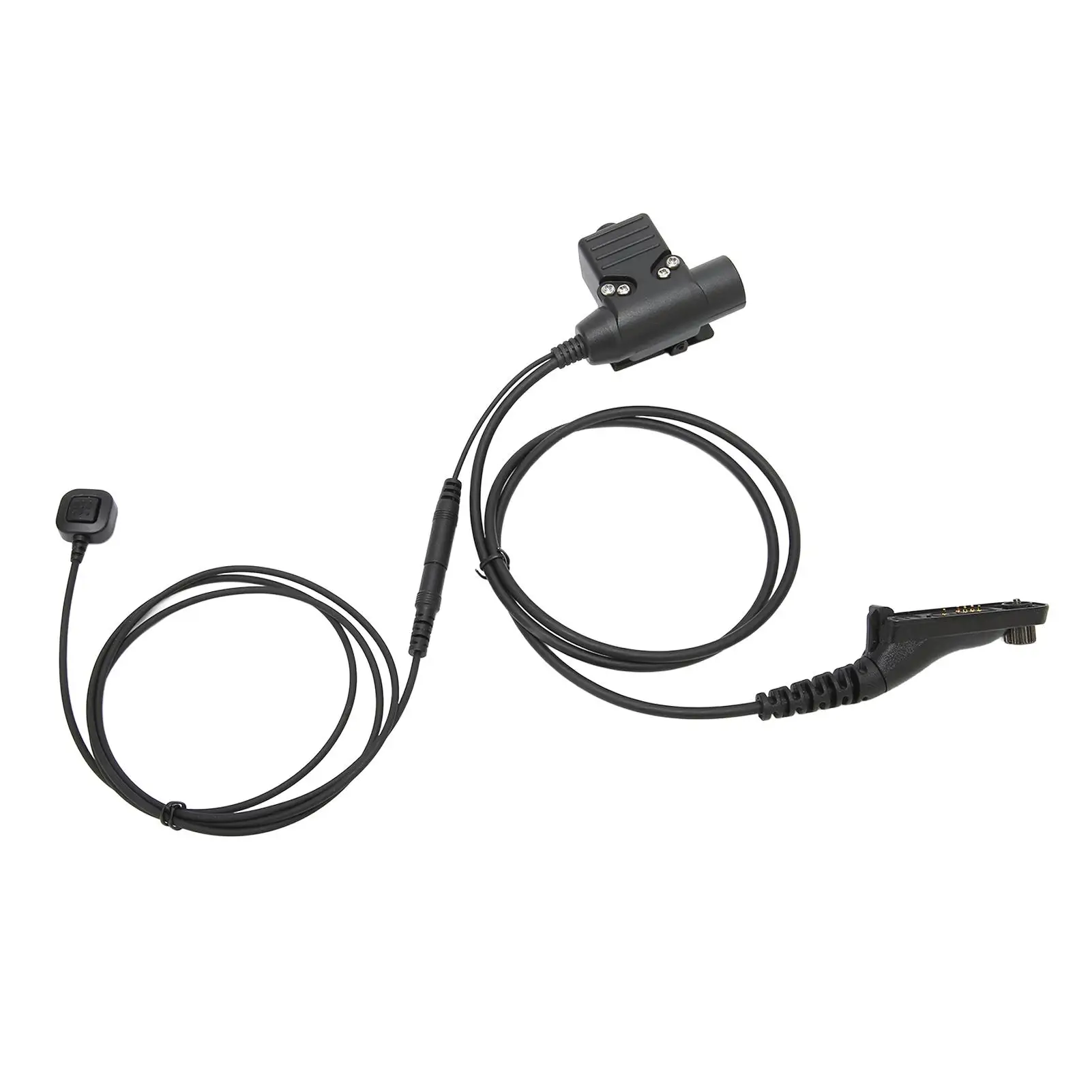 Military Adapter Earpiece with Boom Mic for XIR P8268 P8668 DP4400 DP4800   D Shape PTT System