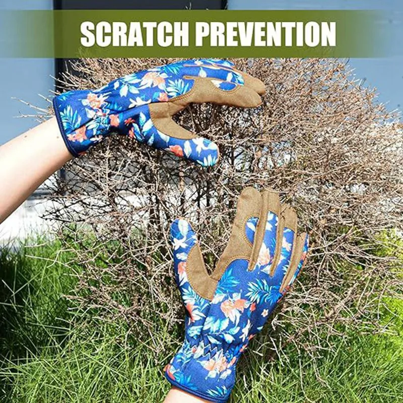 Printed Puncture Resistant Gardening Gloves, Women's Garden Gloves, Work Gloves, Gifts