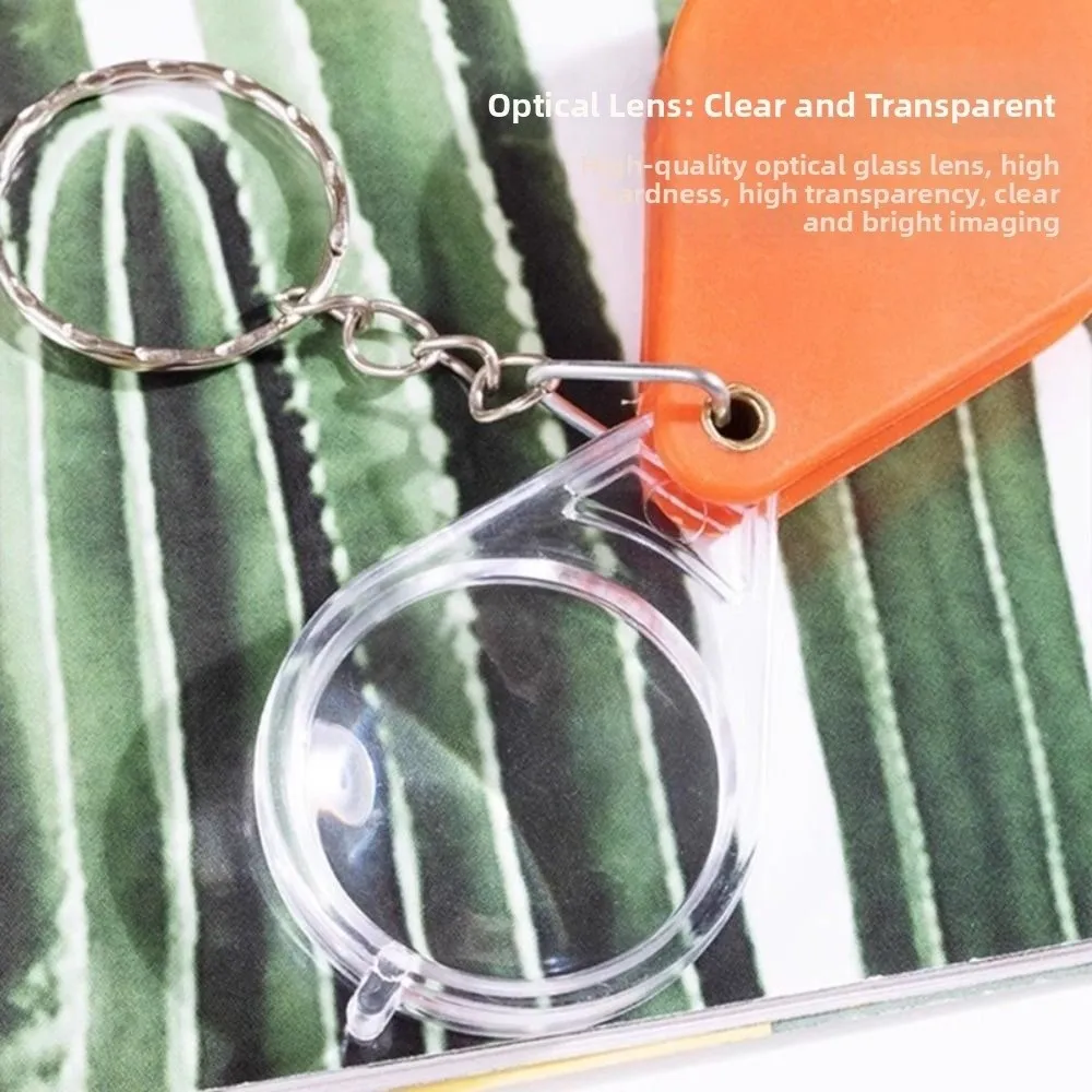 Portable 10X Jewelry Loupe Foldable Keychain Pocket Loupe Magnifier Diamond Jewelers Eye Glass Tool Appraisal of Antiques